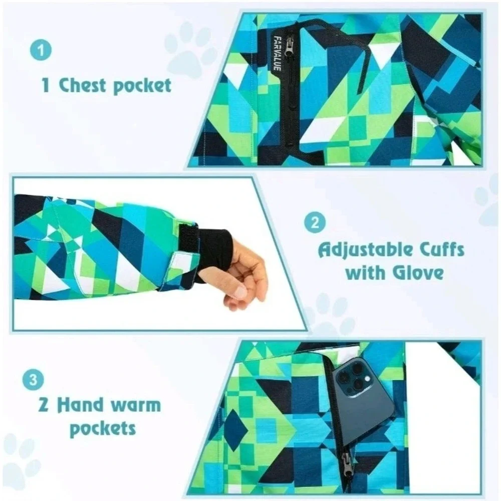 FARVALUE‎ Boys 10/12 Waterproof Ski Jacket Windproof Winter Snow Coat Outdoor